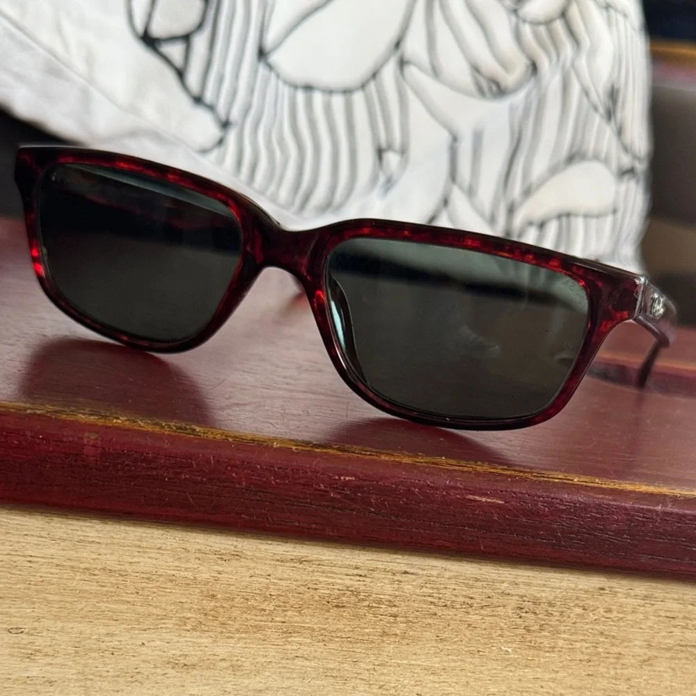 Ray-Ban Red Tortoiseshell Rectangle Sunglasses